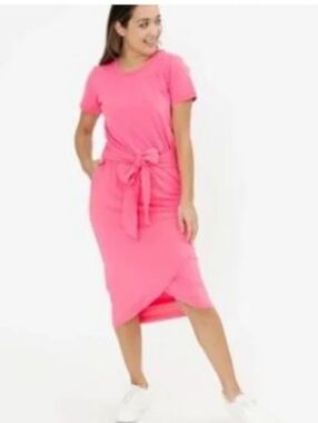 Smash + Tess Pink Rebecca Wrap Style Midi Dress